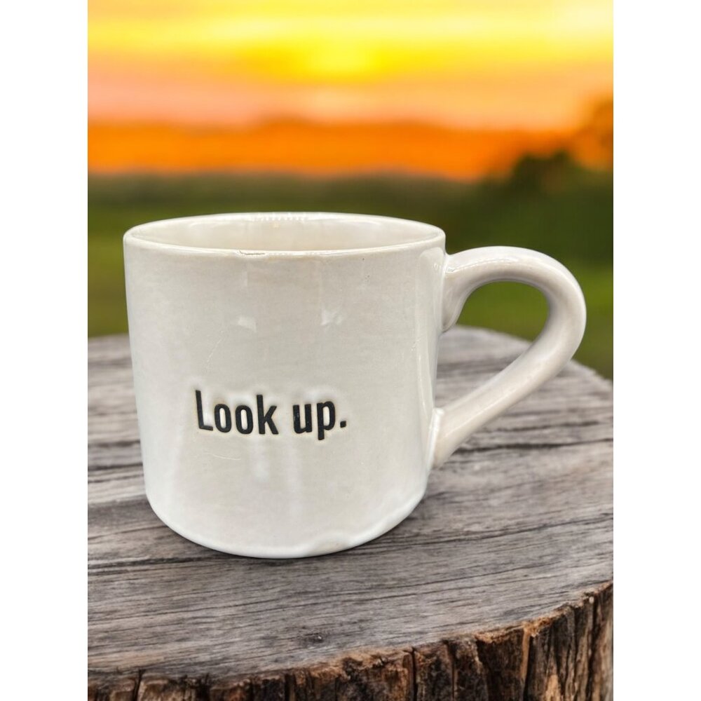 The Chosen Stoneware "Look up. " Coffee Mug Tea Cup 14 oz